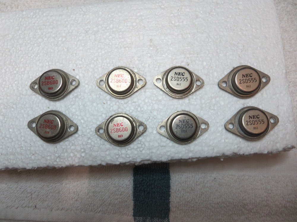 PIONEER SX-1250 STERO RECEIVER SET OF 8 OUTPUT TRANSISTORS