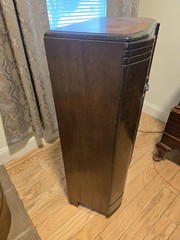 RCA Vintage Floor Console Tube Radio Wood Cabinet Dial Knobs Speaker Grille