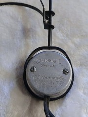 Cannon-Ball Empire USA Made Antique Metal Headphones Fabric Cord 1/4″ Plug Works