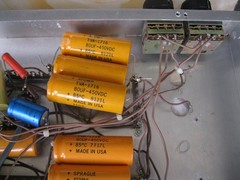 VINTAGE UNIT WITH SPRAGUE CAPACITORS AND OTHER–SEE PICTURES–AS IS-FOR PARTS