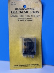 Vtg ARCHER 120VAC DPDT Plug-In Relay #275-217 Radio Shack Tandy NEW NOS FS