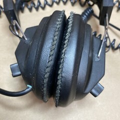 Vintage HD-3030 Stereo Mono Headphones Black Padded Volume Control, Tested!!