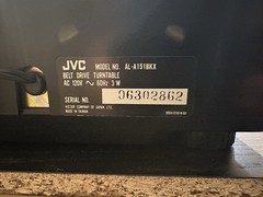 JVC AL-A151 Vintage Belt Drive Auto-Return Turntable Record Player