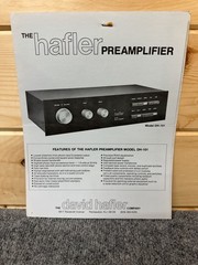 ⭐️Original David Hafler DH-101 Stereo Preamplifier Dealer Sales Brochure ⭐️