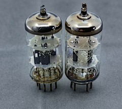 Matched Pair Telefunken ECC81 Tubes Germany Diamond Emblem Test NOS on TV-7B/U