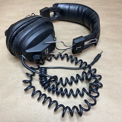 Vintage HD-3030 Stereo Mono Headphones Black Padded Volume Control, Tested!!