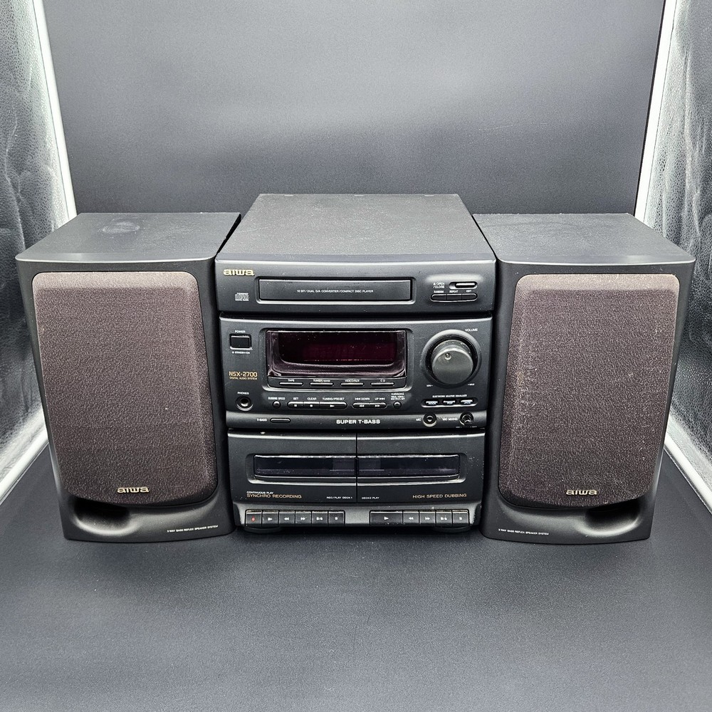 Aiwa NSX-2700 Stereo System 1994 + 2 SX-N3200 Speakers (read description)