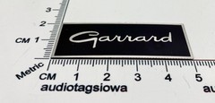 Garrard Badge Logo Custom Made Black & Silver Aluminum Self Stick
