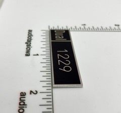 Dual 1229 Turntable Custom Aluminum Badge for Base Plinth