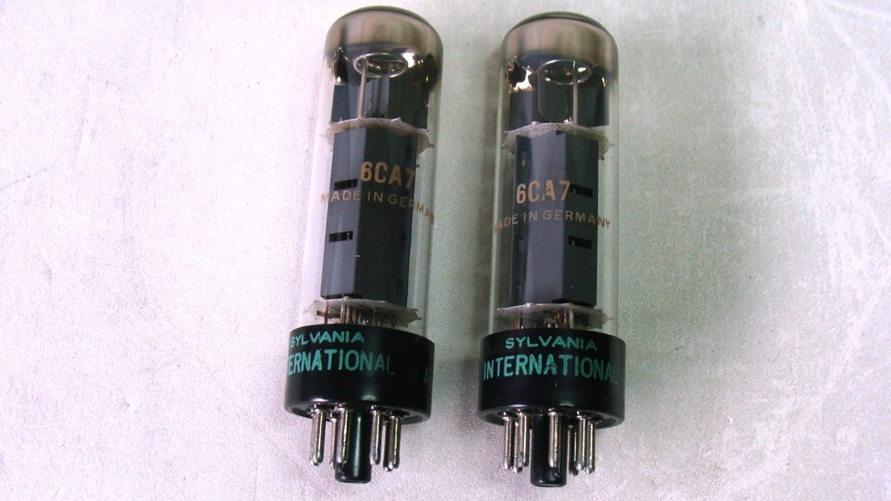Vintage Sylvania Matched Pair 6CA7/EL34 Audio Tubes Made in Germany Tested Good