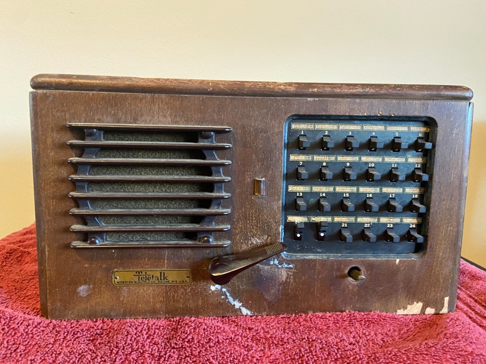 Vintage 1947 Webster Electric 6F6 Tube Intercom Amplifier Guitar Amp Rebuild