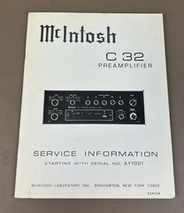 Mcintosh C32 Preamplifier Service Information D-1480