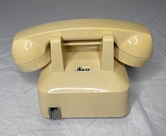 Vintage iKko Push Button Desk Phone Beige Retro Business Telephone Taiwan