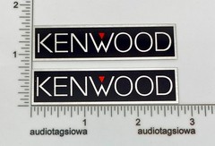 Kenwood Badge Logo Emblem Pair for Speakers, Amps, Turntables Black Version
