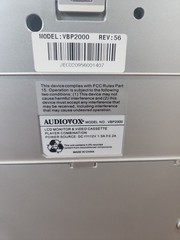 Audiovox VBP2000 5” LCD Monitor Portable VCR VHS Player w/ Bag (Needs TESTING)