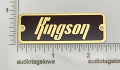 Kingson Equipment or Case Badge Custom Made Aluminum with Screws