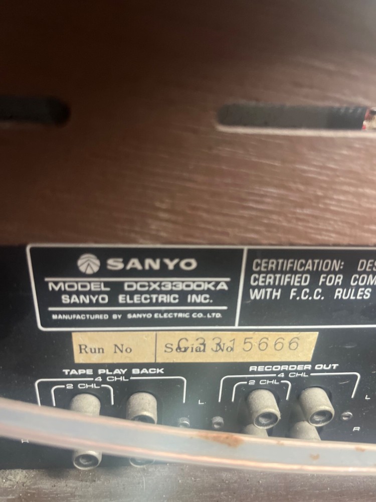 Vintage Sanyo dcx3300KA tape deck 4 channel quadraphonic