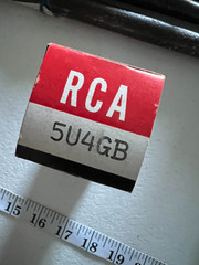 Sylvania & RCA Electron Tubes-both model 5U4GB Old Stock-Open Box-Tested