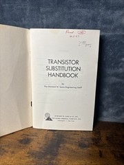 Transistor Substitution Handbook No 7 1967, 1st Printing Howard Sams 20529