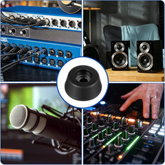 8Pcs Heavy-Duty Rubber Feet Isolation Pads w/ Screws for Subwoofer Speaker Amp