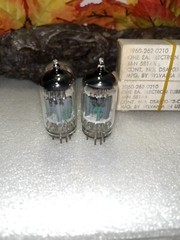 5814A Matched Pair Vacuum Tubes Sylvania Grey Plate Hickok Tested