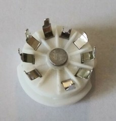9 pin tube socket PCB mount ceramic 10 pcs. 12AU7 6922 6DJ8 12AX7 fast delivery