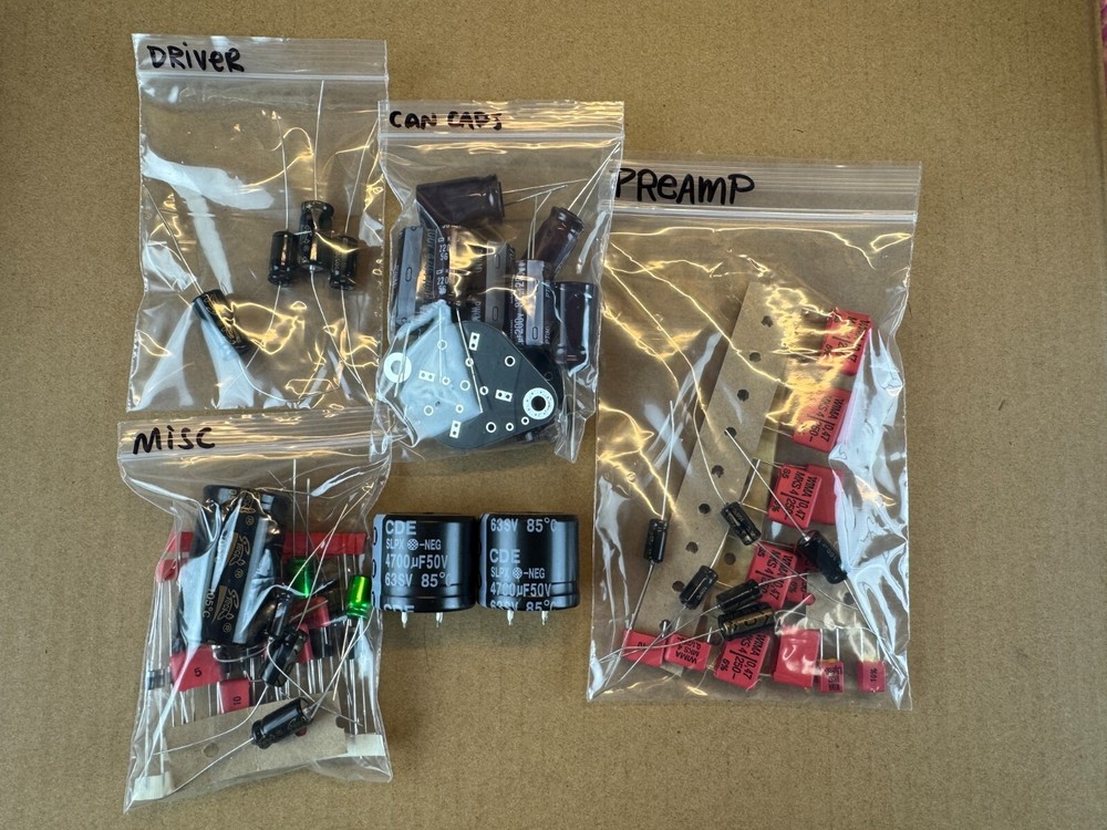 McIntosh MAC1700 Recap Kit w/ Instructions Receiver Rebuild Set COMPLETE