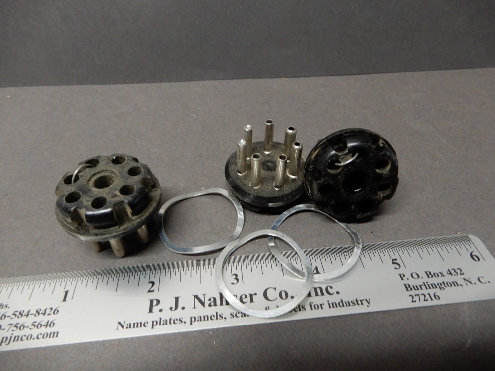 Amphenol 7 Pin Retaining Ring Plug 86CP7 (3) NOS Amplifier/Organ Pins 4-5 Jumper