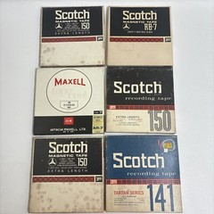 LOT OF 16 MAXELL & SCOTCH SOUND RECORDING REEL-TO-REEL AUDIO TAPES 7″ UNTESTED