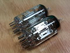 Pair of Marconi 12AX7 ECC83 Silver Plate Vacuum Tubes