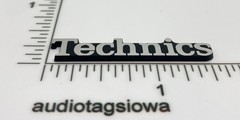 Technics Equipment Badge Logo Silver Incised Acrylic SMALL 1.5″ x 5/16″