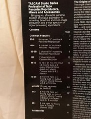 Studio Series Tascam Equipment, 41 color brocher – 1981