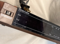 Vintage Toshiba RC-7100 Clock Radio AM FM Digital Alarm Tested Works Retro Brown