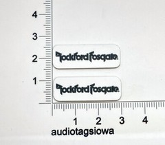 Rockford Fosgate Speaker Badge Logo Custom Made Aluminum Pair SMALL SIZE