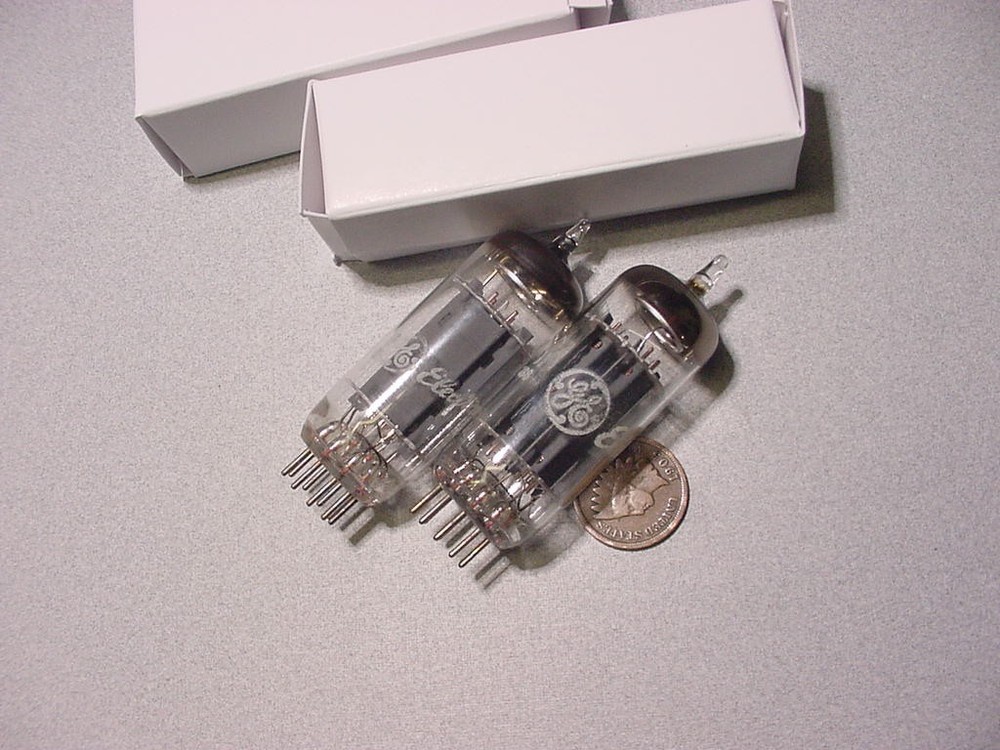 GE 6FQ7 6CG7 TUBE PAIR for Harman Kardon HK-250 power amplifier (tested strong)