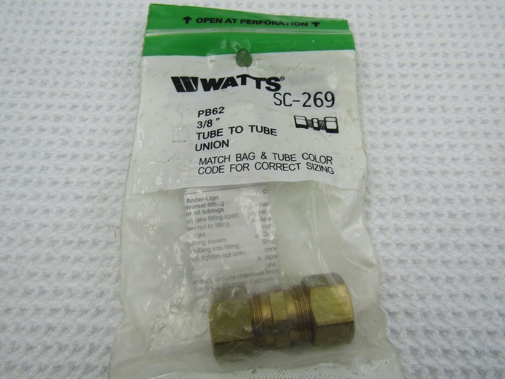 Watts SC-269 3/8″ Tube to Tube Union