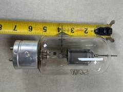 Heintz & Kaufman 254W RF Transmitting Vacuum Tube Military Radio Uranium Glass