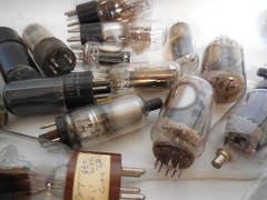 Vintage Lot of 60 Various Brands Radio/TV Vacuum Tubes RCA GE Sylvania & others