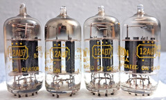 1957 Raytheon 12AU7/ECC82 PLATINUM PLUS GRADE Preamp Tubes Matched Pair 90% NOS!