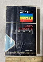 Zenith L-500 Blank Betamax / Beta Video Tape, Unused