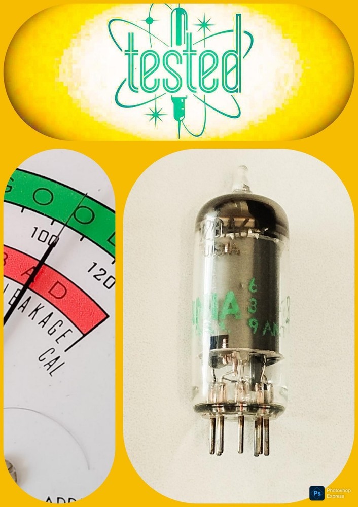 JAN Sylvania 12BA6 Tube TESTED 100 Green Label Copper Post Military 6BD6 HF Hi-F