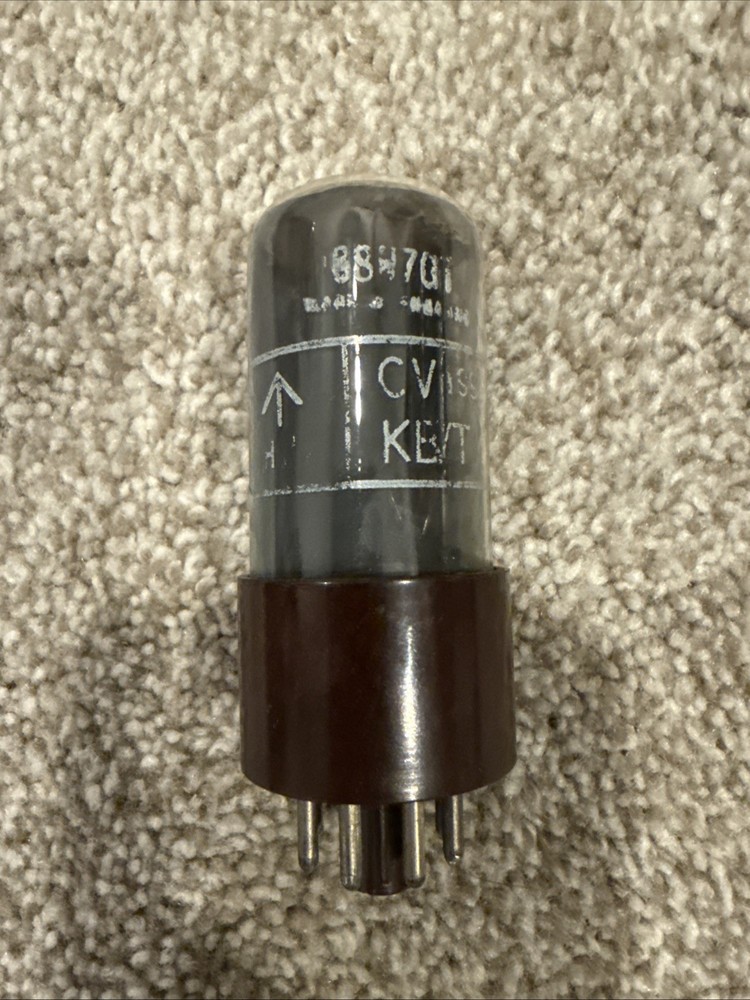 TUNGSRAM 6sn7 6SN7GT CV1988 Brown Base Smoked Glass NOS Testing Excellent