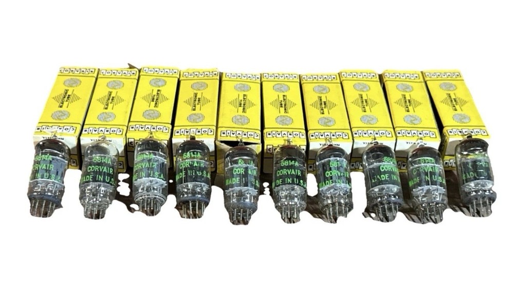 5814A NOS Vintage Vacuum Tubes Lot Of 10 Corvair New In The Sleeves