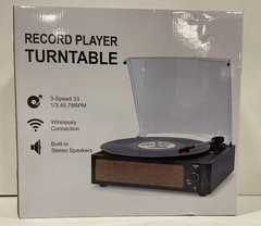 RetroAudio Record Player Bluetooth Turntable Stereo Vinyl Wireless Audio Turntab