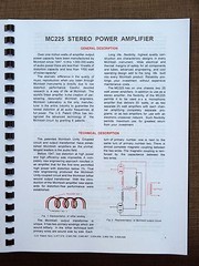 *USA* ULTIMATE MCINTOSH MC225 OWNER’S / MAINTENANCE MANUAL