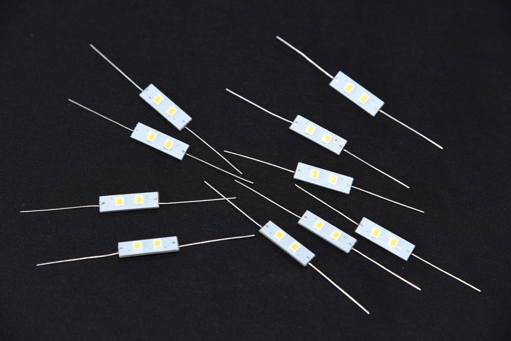 10 Axial LED Wired Lamps Light Bulbs 8V Warm White for Vu Meter Cassette Player