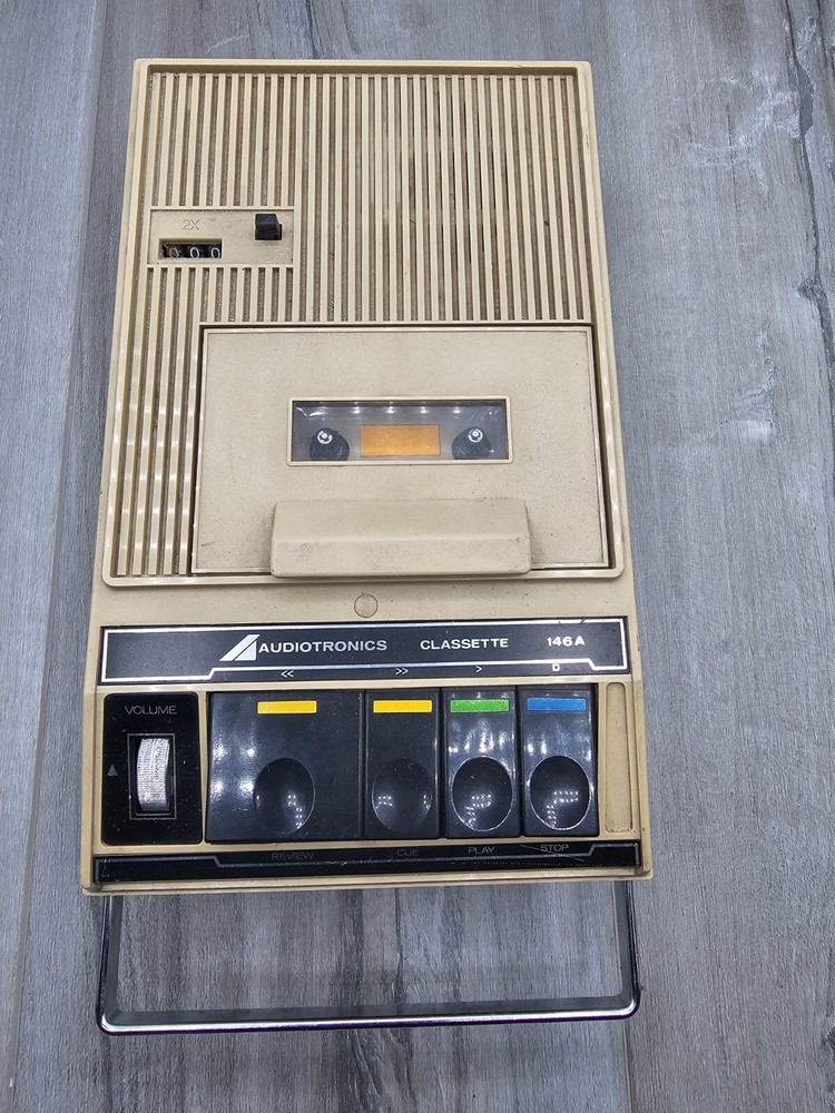Audiotronics Cassette Recorder 146a Portable Vintage Electronics Retro