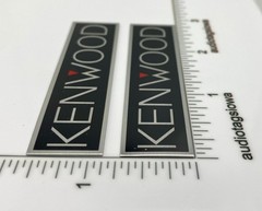 Kenwood Badge Logo Emblem Pair for Speakers, Amps, Turntables Black Version
