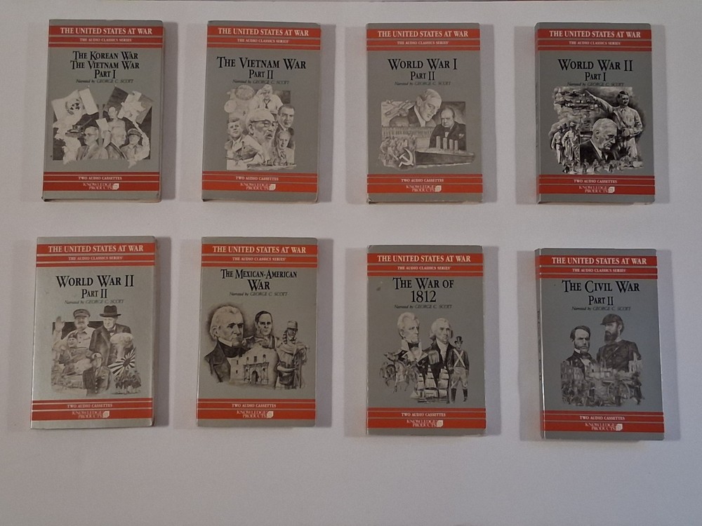 Vintage Cassettes – The Audio Classics Series: The United States At War Lot Of 8
