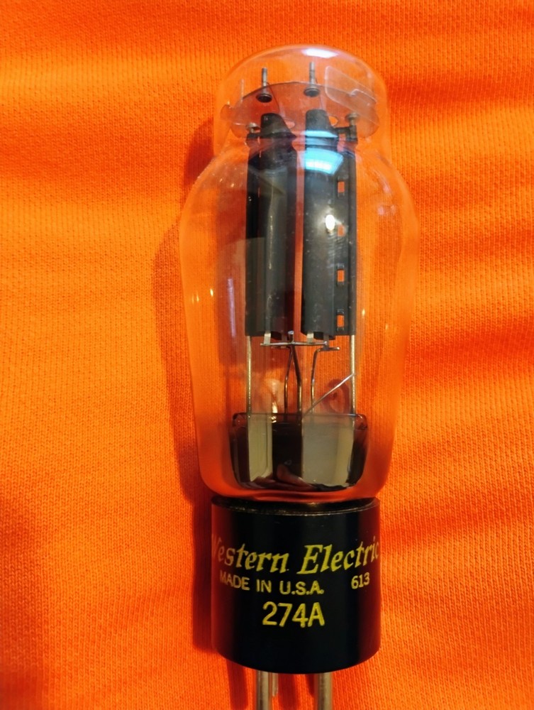 Rare Western Electric 274A Bottom Square Getter Black Plates